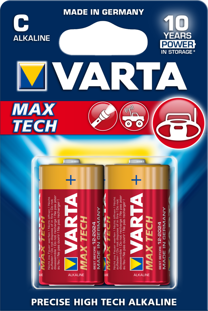 Blister de 2 Piles 1.5v VARTA LR14/C Maxi Tech