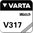 Pile bouton oxyde d'argent VARTA 317 - SR516SW