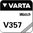 Pile bouton oxyde d'argent VARTA 357 - SR44W