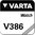 Pile bouton oxyde d'argent VARTA 386 - SR43W