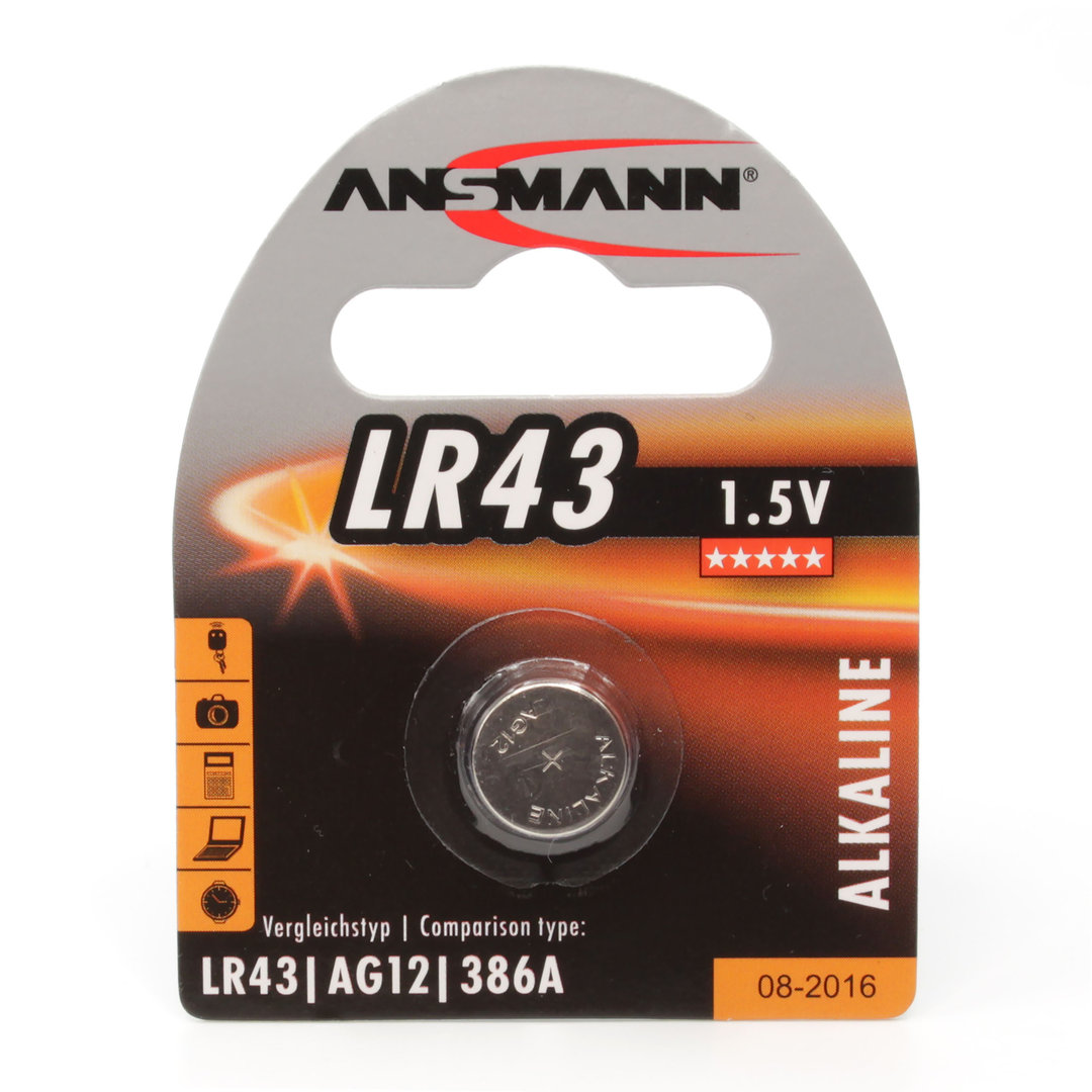 Pile Alcaline V12 1.5V ANSMANN LR 43