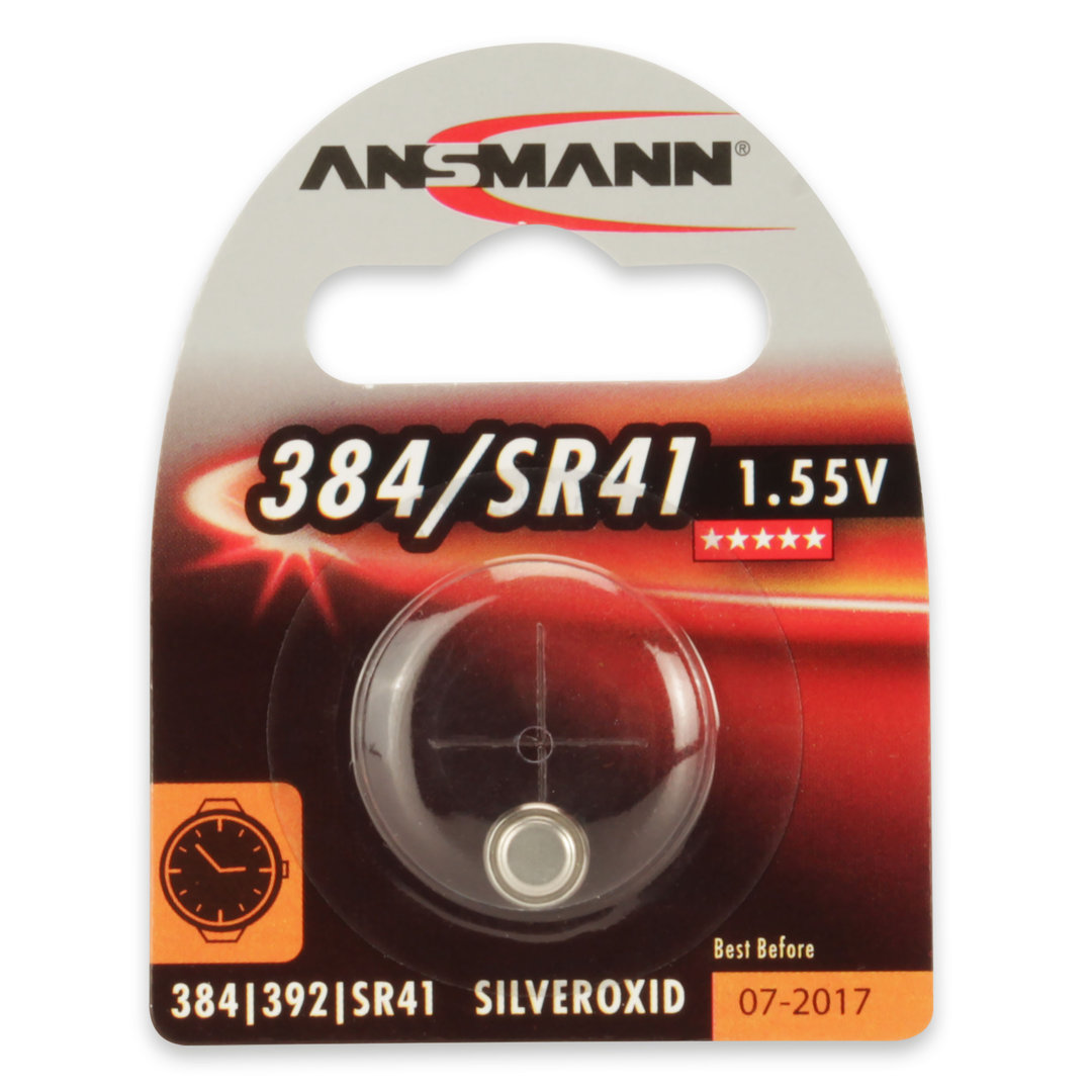 Pile bouton oxyde d'argent ANSMANN 384/392 - SR41W