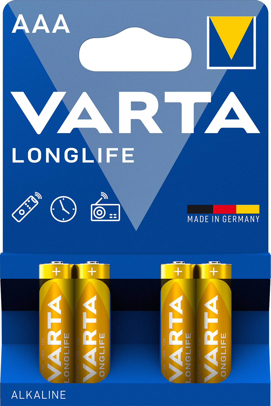 Blister de 4 Piles 1.5v VARTA LR03/AAA Long Life