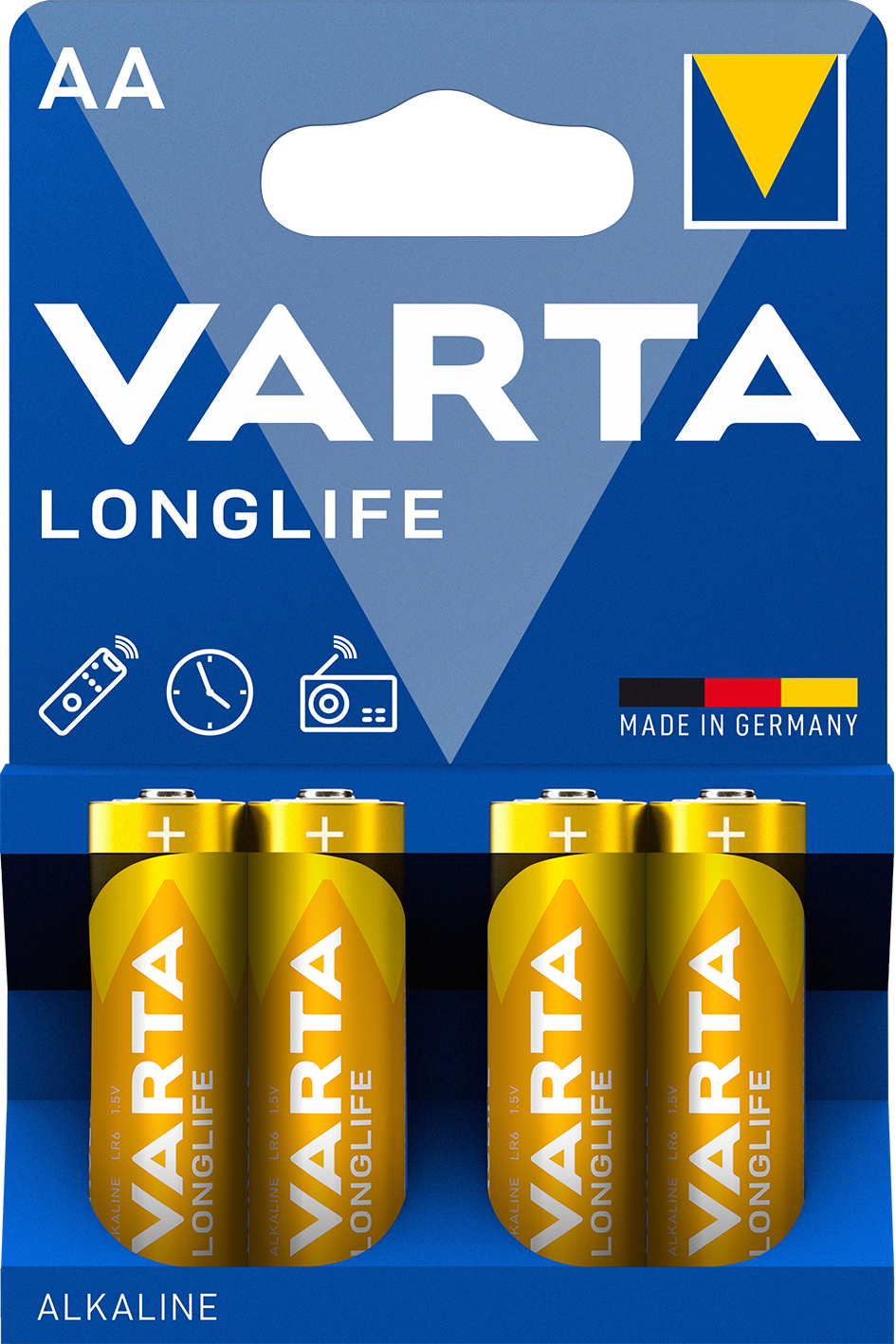 Blister de 4Piles 1.5v VARTA LR06/AA Long Life