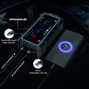 BOOSTER DE DÉMARRAGE DYFF’ELEC 1500A – BATTERIE 12V UNIQUEMENT