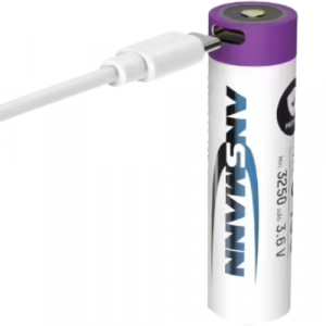 Pile rechargeable Li-Ion 18650 ANSMANN – 3 400 mAh haute performance