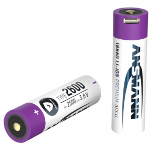 Pile rechargeable Li-Ion 18650 ANSMANN – 2 600 mAh fiable et durable